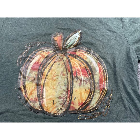Bella+Canvas L Pumpkin Graphic Tee Fall Festival Halloween Holiday Core Whimsy - Picture 2 of 5